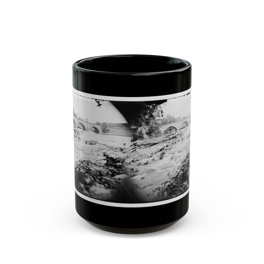 Antietam, Maryland. View Of Antietam Bridge (U.S. Civil War) Black Coffee Mug-15oz-The Sticker Space