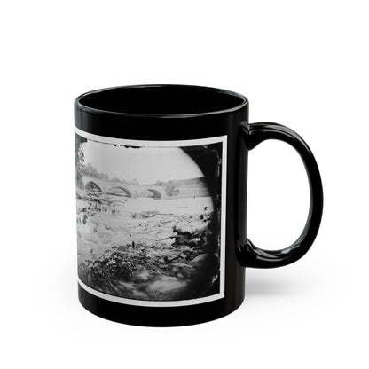 Antietam, Maryland. View Of Antietam Bridge (U.S. Civil War) Black Coffee Mug-The Sticker Space