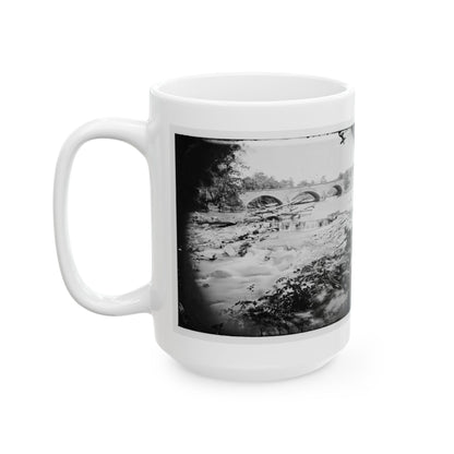 Antietam, Maryland. View Of Antietam Bridge (U.S. Civil War) White Coffee Mug-The Sticker Space