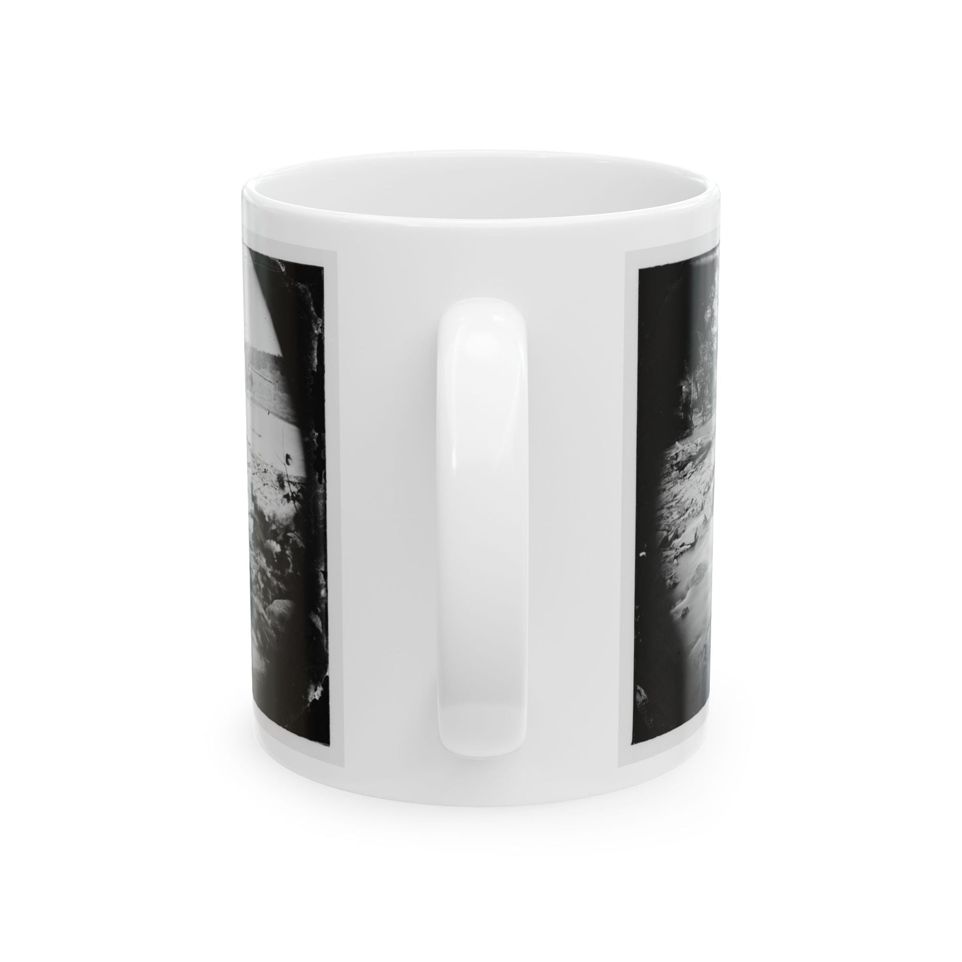 Antietam, Maryland. View Of Antietam Bridge (U.S. Civil War) White Coffee Mug-The Sticker Space