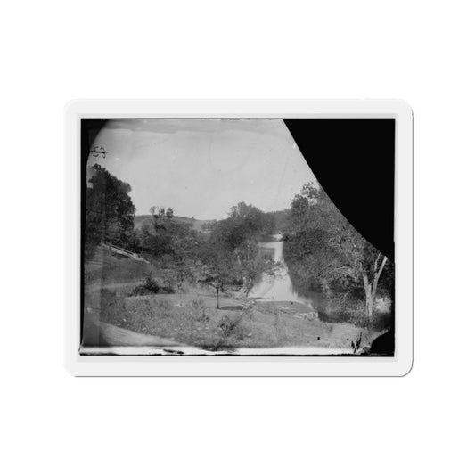 Antietam, Maryland. View On Antietam Creek (U.S. Civil War) Refrigerator Magnet-2" x 2"-The Sticker Space