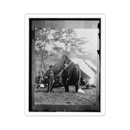 Antietam, Md. Allan Pinkerton, President Lincoln, and Maj. Gen John A. Mcclernand (U.S. Civil War) STICKER Vinyl Kiss-Cut Decal 2 Inch White - The Sticker Space