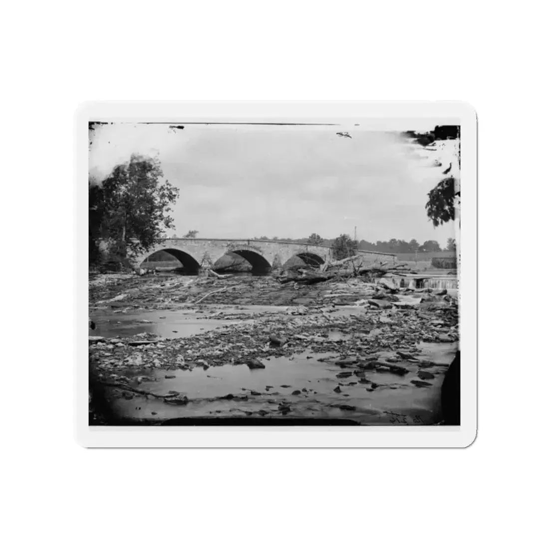 Antietam, Md. Antietam Bridge On The Sharpsburg-Boonsboro Turnpike (U.S. Civil War) Refrigerator Magnet 2 Inch Die-Cut - The Sticker Space