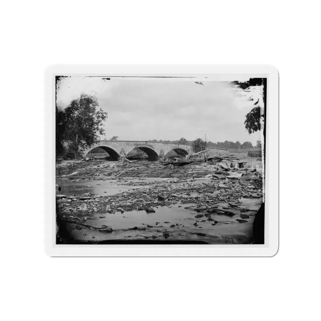 Antietam, Md. Antietam Bridge On The Sharpsburg-Boonsboro Turnpike (U.S. Civil War) Refrigerator Magnet 3 Inch Die-Cut - The Sticker Space