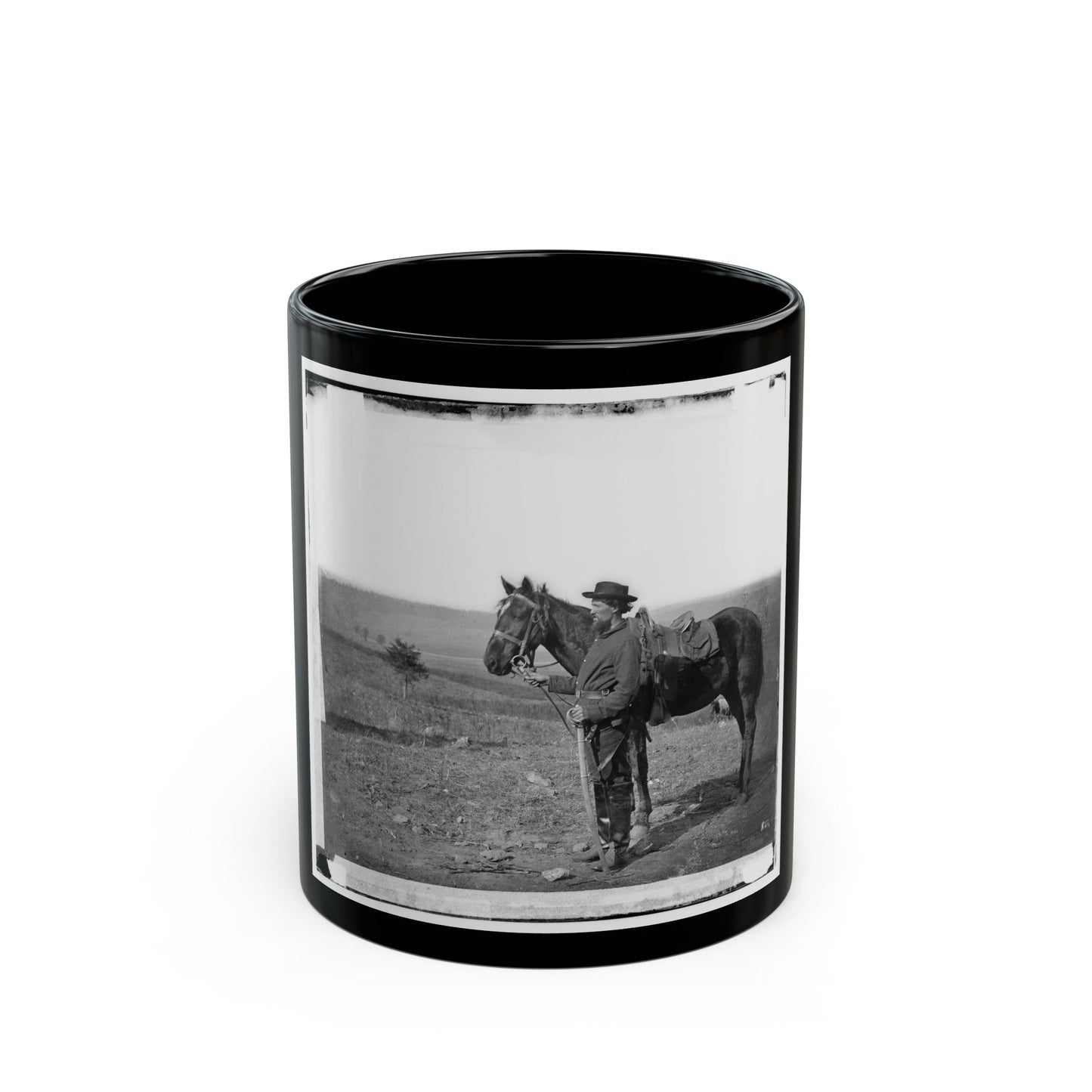 Antietam, Md. A Cavalry Orderly (U.S. Civil War) Black Coffee Mug-11oz-The Sticker Space