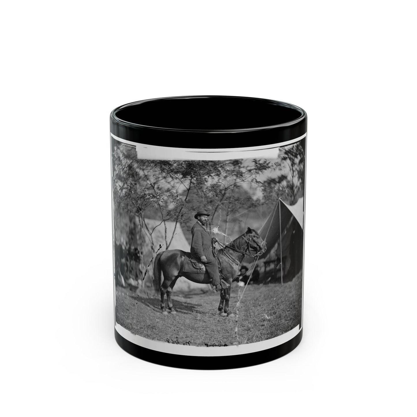 Antietam, Md. Allan Pinkerton ( E. J. Allen ) Of The Secret Service On Horseback (U.S. Civil War) Black Coffee Mug