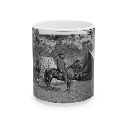 Antietam, Md. Allan Pinkerton ( E. J. Allen ) Of The Secret Service On Horseback (U.S. Civil War) White Coffee Mug