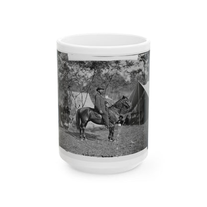 Antietam, Md. Allan Pinkerton ( E. J. Allen ) Of The Secret Service On Horseback (U.S. Civil War) White Coffee Mug