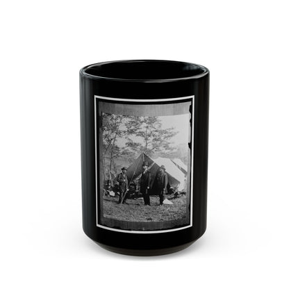 Antietam, Md. Allan Pinkerton, President Lincoln, And Maj. Gen John A. Mcclernand (U.S. Civil War) Black Coffee Mug