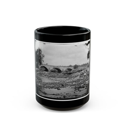 Antietam, Md. Antietam Bridge On The Sharpsburg-Boonsboro Turnpike (U.S. Civil War) Black Coffee Mug-15oz-The Sticker Space