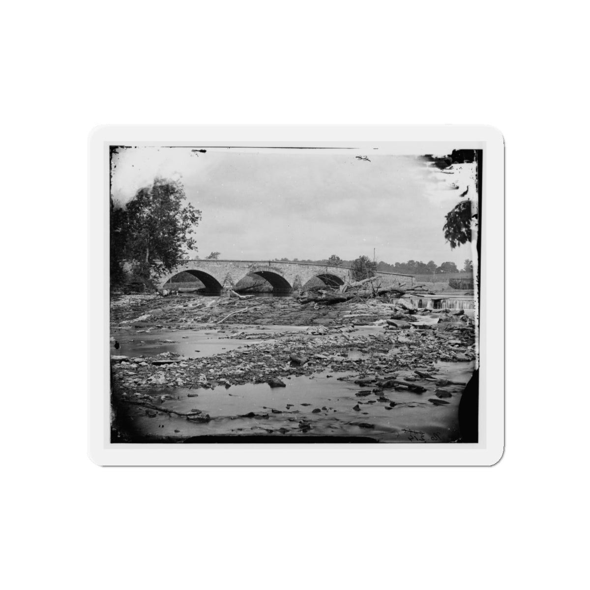 Antietam, Md. Antietam Bridge On The Sharpsburg-Boonsboro Turnpike (U.S. Civil War) Refrigerator Magnet-5" x 5"-The Sticker Space