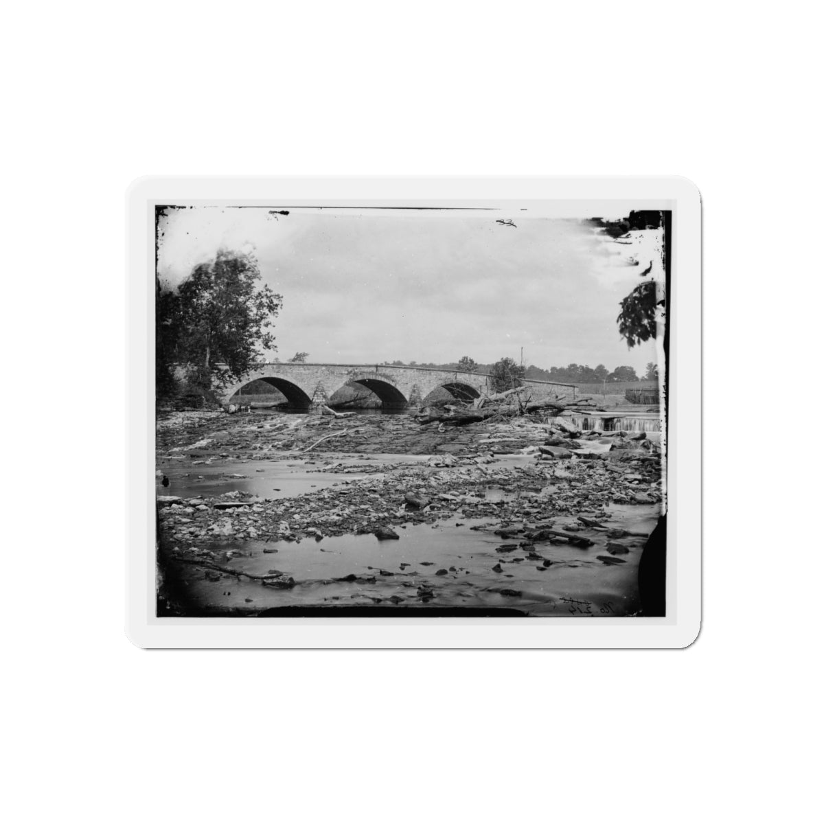 Antietam, Md. Antietam Bridge On The Sharpsburg-Boonsboro Turnpike (U.S. Civil War) Refrigerator Magnet-6 × 6"-The Sticker Space