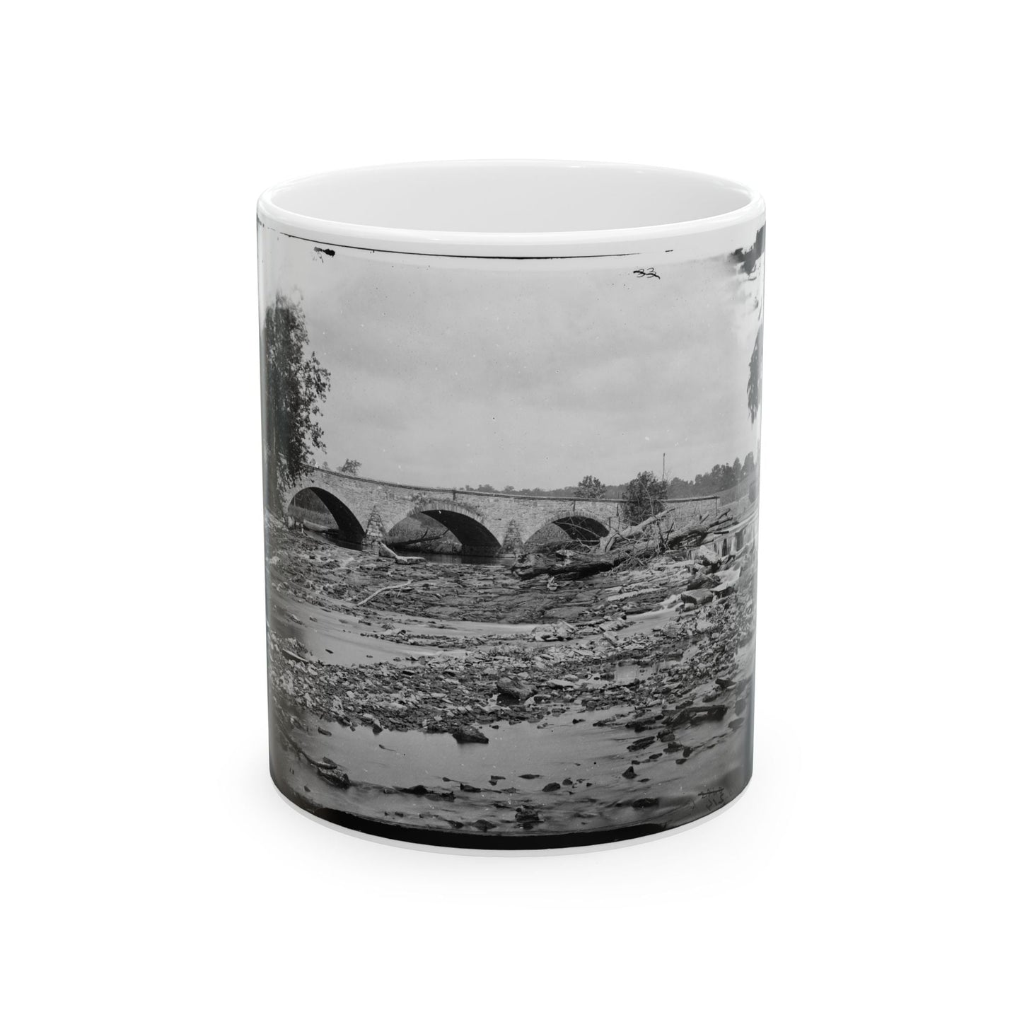 Antietam, Md. Antietam Bridge On The Sharpsburg-Boonsboro Turnpike (U.S. Civil War) White Coffee Mug-11oz-The Sticker Space