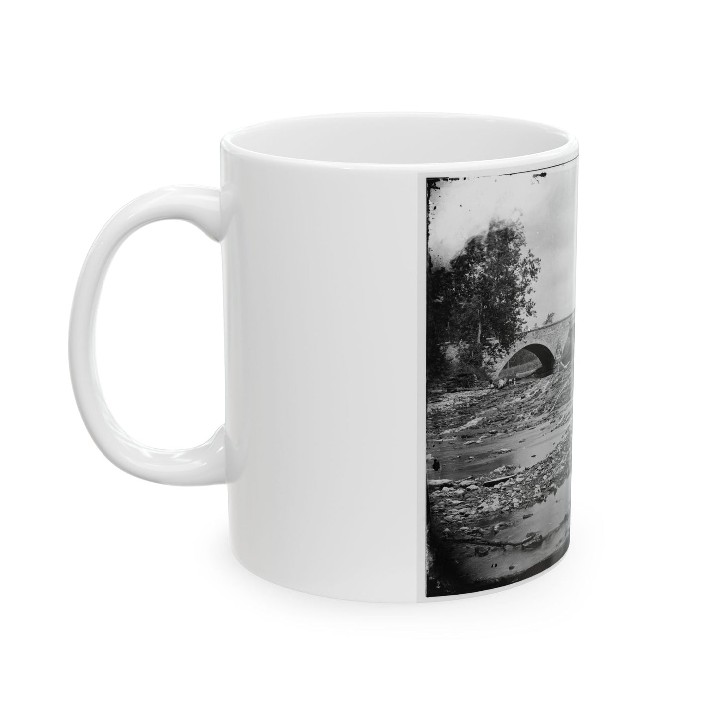 Antietam, Md. Antietam Bridge On The Sharpsburg-Boonsboro Turnpike (U.S. Civil War) White Coffee Mug-The Sticker Space