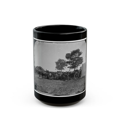 Antietam, Md. Blacksmith Shoeing Horses At Headquarters, Army Of The Potomac (U.S. Civil War) Black Coffee Mug-15oz-The Sticker Space