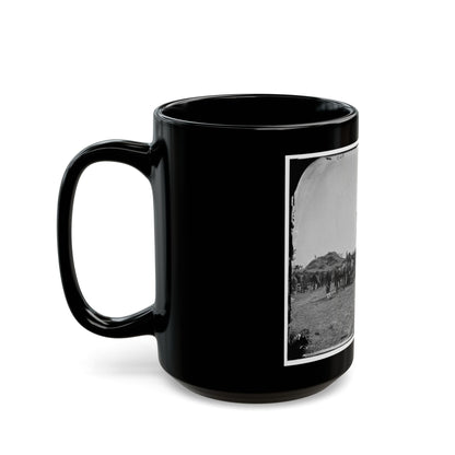 Antietam, Md. Blacksmith Shoeing Horses At Headquarters, Army Of The Potomac (U.S. Civil War) Black Coffee Mug-The Sticker Space