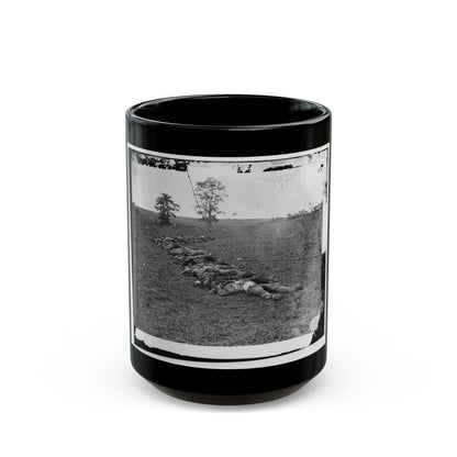 Antietam, Md. Bodies Of Confederate Dead Gathered For Burial (U.S. Civil War) Black Coffee Mug-15oz-The Sticker Space