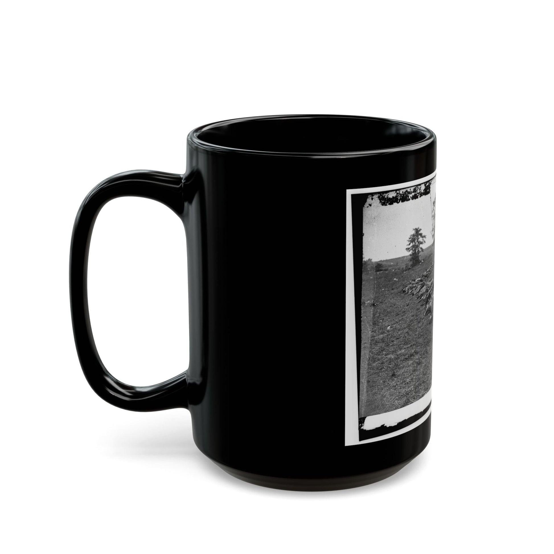 Antietam, Md. Bodies Of Confederate Dead Gathered For Burial (U.S. Civil War) Black Coffee Mug-The Sticker Space