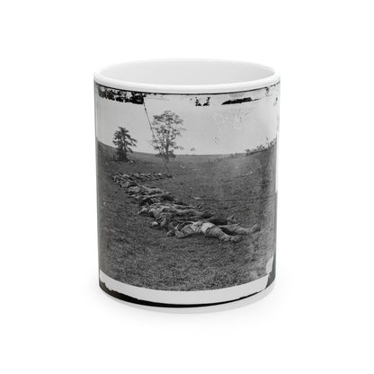 Antietam, Md. Bodies Of Confederate Dead Gathered For Burial (U.S. Civil War) White Coffee Mug-11oz-The Sticker Space