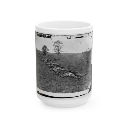 Antietam, Md. Bodies Of Confederate Dead Gathered For Burial (U.S. Civil War) White Coffee Mug-15oz-The Sticker Space