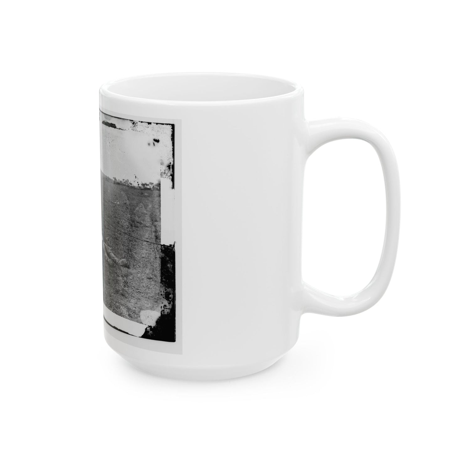 Antietam, Md. Bodies Of Confederate Dead Gathered For Burial (U.S. Civil War) White Coffee Mug-The Sticker Space