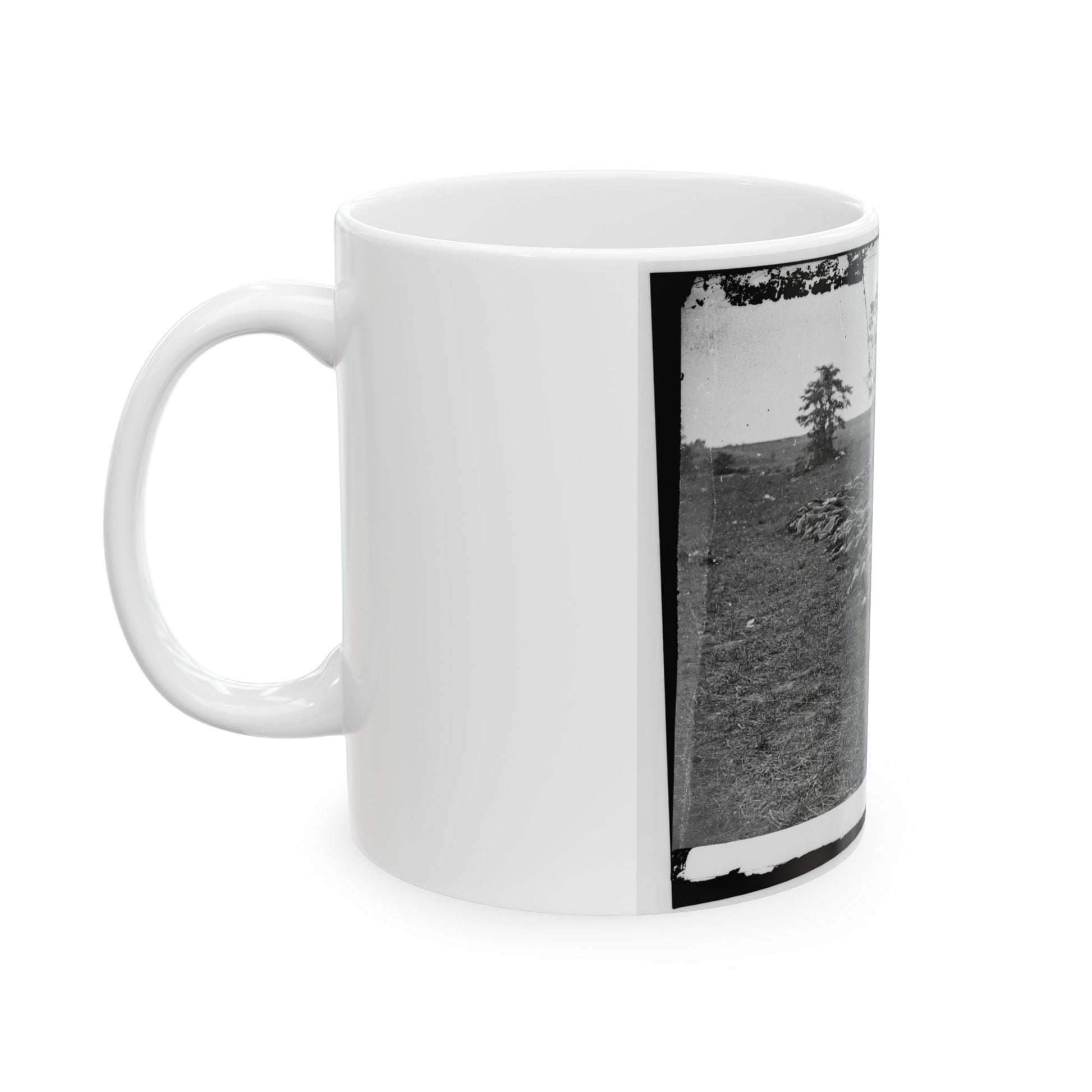 Antietam, Md. Bodies Of Confederate Dead Gathered For Burial (U.S. Civil War) White Coffee Mug-The Sticker Space