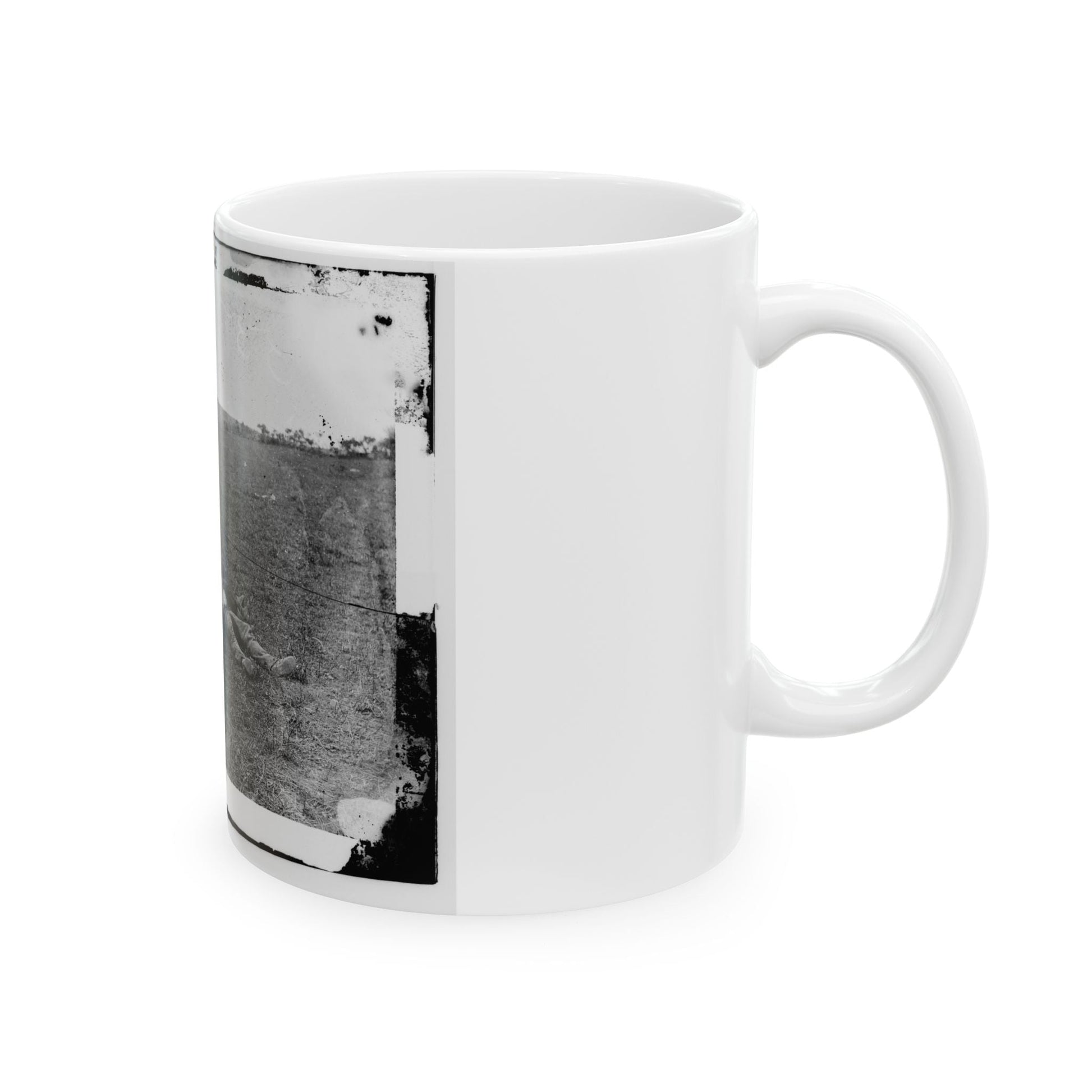 Antietam, Md. Bodies Of Confederate Dead Gathered For Burial (U.S. Civil War) White Coffee Mug-The Sticker Space