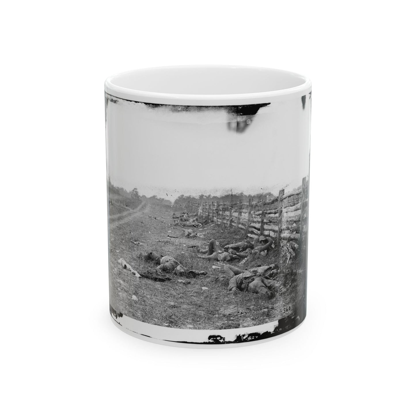 Antietam, Md. Confederate Dead By A Fence On The Hagerstown Road (U.S. Civil War) White Coffee Mug