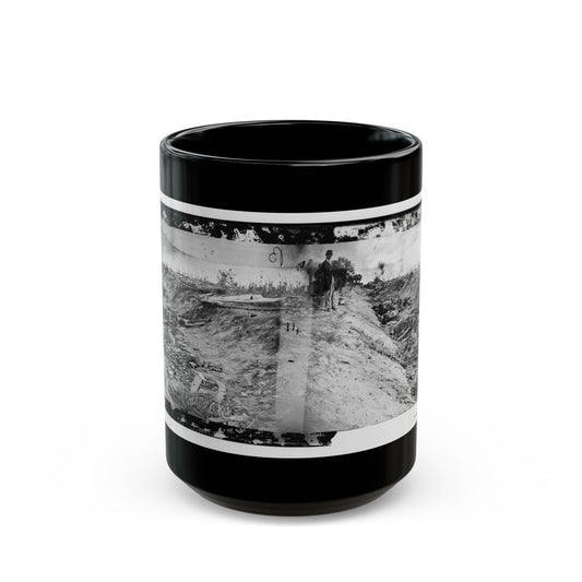 Antietam, Md. Confederate Dead In A Ditch On The Right Wing (U.S. Civil War) Black Coffee Mug-15oz-The Sticker Space