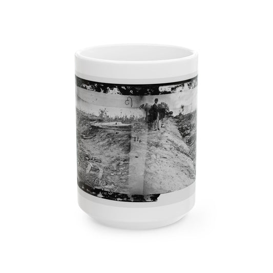 Antietam, Md. Confederate Dead In A Ditch On The Right Wing (U.S. Civil War) White Coffee Mug-15oz-The Sticker Space