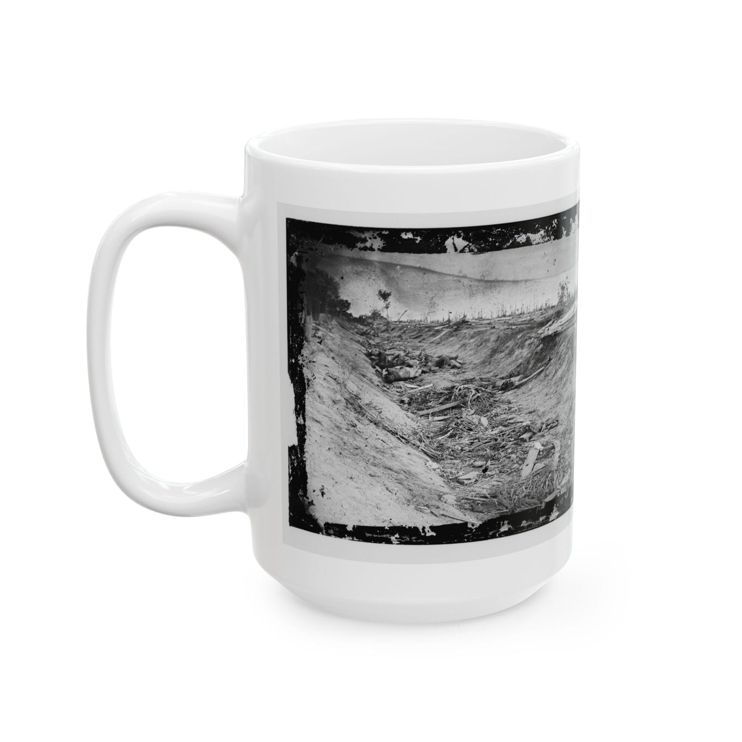 Antietam, Md. Confederate Dead In A Ditch On The Right Wing (U.S. Civil War) White Coffee Mug-The Sticker Space