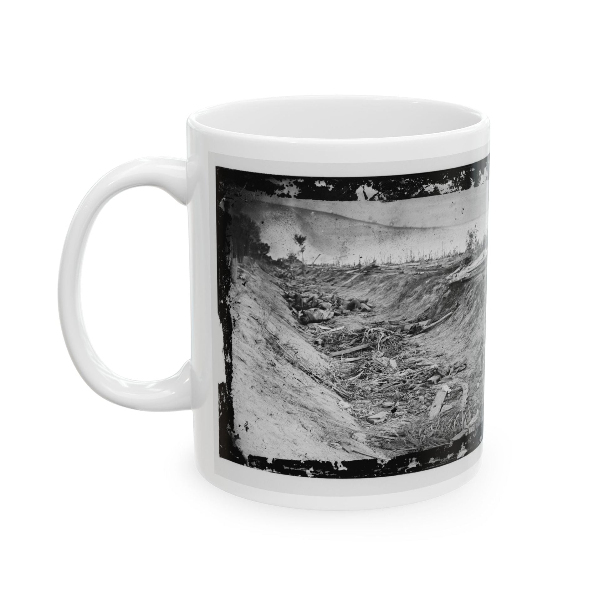 Antietam, Md. Confederate Dead In A Ditch On The Right Wing (U.S. Civil War) White Coffee Mug-The Sticker Space