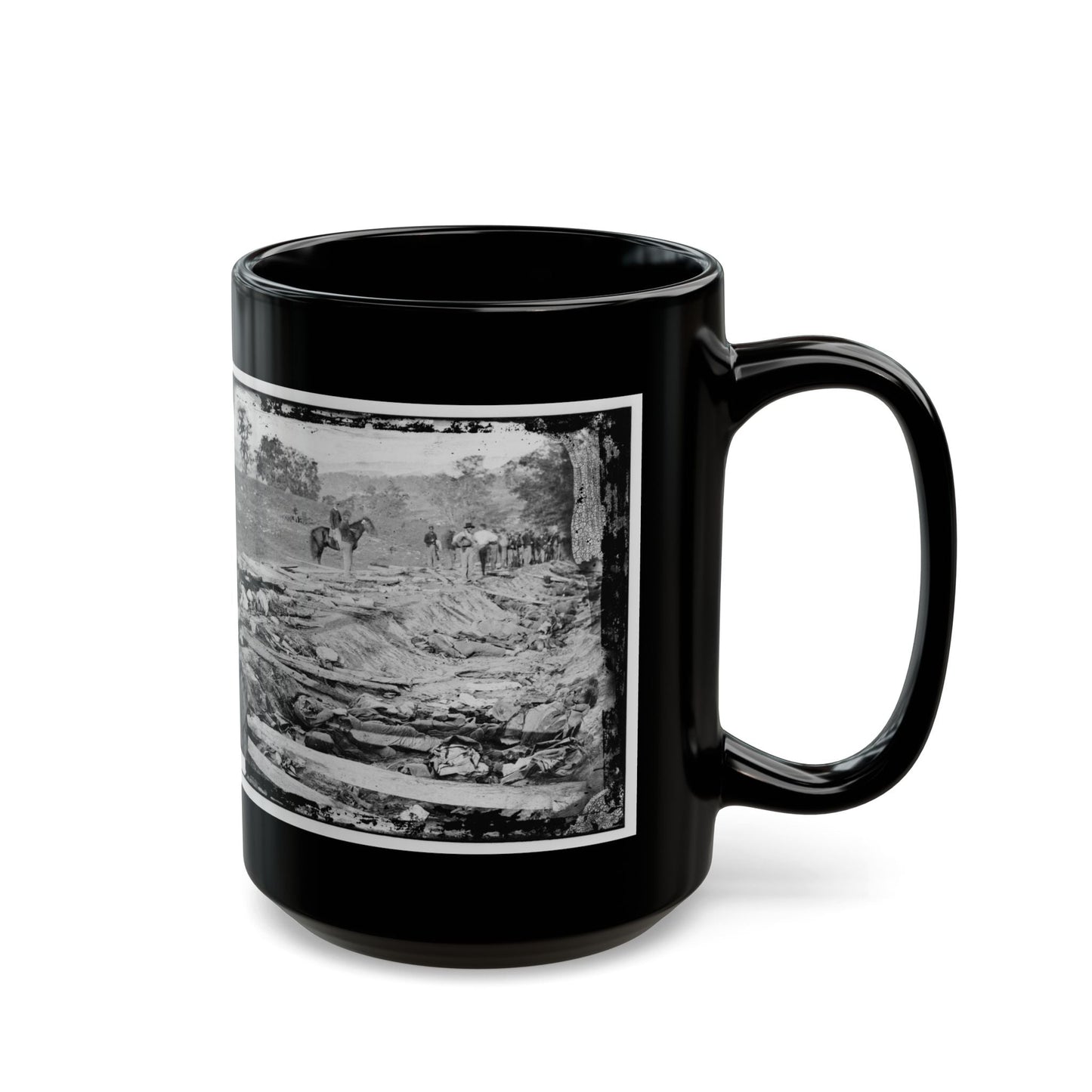 Antietam, Md. Confederate Dead In A Ditch On The Right Wing Used As A Rifle Pit (U.S. Civil War) Black Coffee Mug