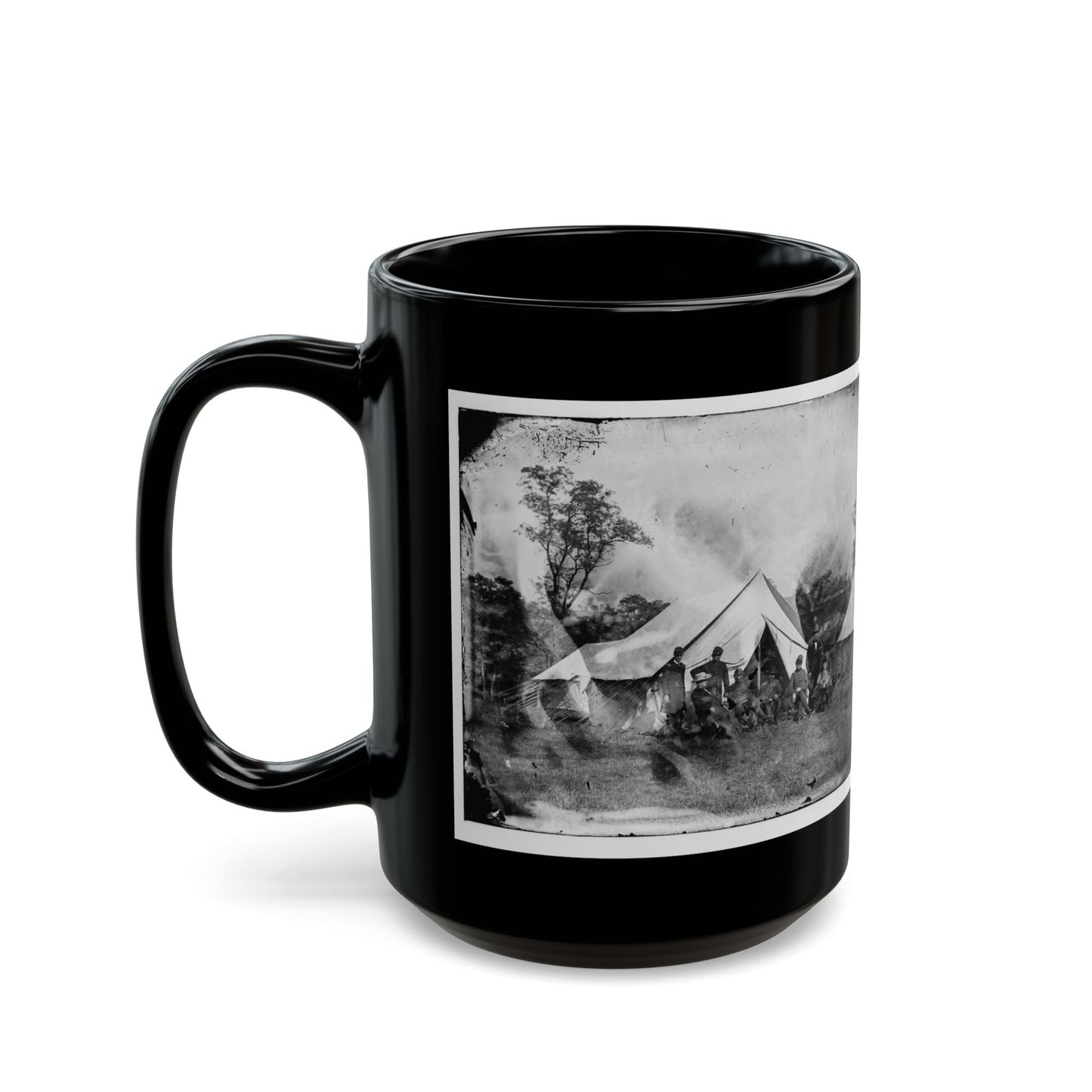 Antietam, Md. Gen. Randolph B. Marcy With Officers And Civilians At Army Of The Potomac Headquarters (U.S. Civil War) Black Coffee Mug