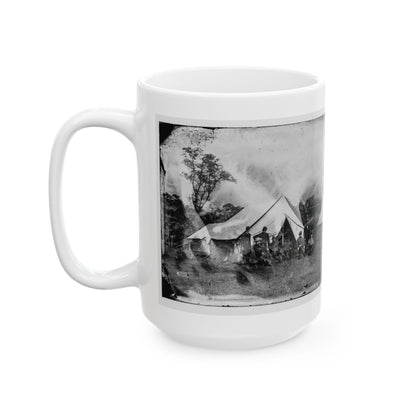 Antietam, Md. Gen. Randolph B. Marcy With Officers And Civilians At Army Of The Potomac Headquarters (U.S. Civil War) White Coffee Mug