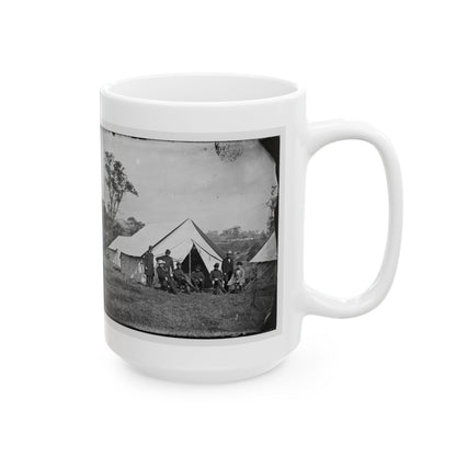 Antietam, Md. Gen. Randolph B. Marcy With Officers And Civilians At Army Of The Potomac Headquarters (U.S. Civil War) White Coffee Mug