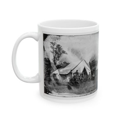 Antietam, Md. Gen. Randolph B. Marcy With Officers And Civilians At Army Of The Potomac Headquarters (U.S. Civil War) White Coffee Mug