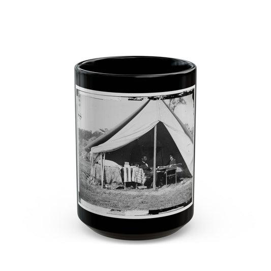 Antietam, Md. President Lincoln And Gen. George B. Mcclellan In The General's Tent; Another View (U.S. Civil War) Black Coffee Mug