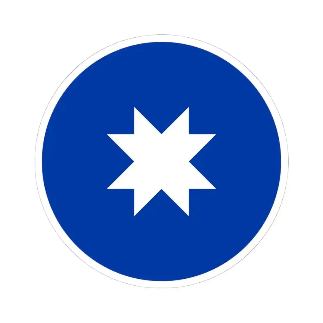 Antigua bandera mapuche redonda (Chile) STICKER Vinyl Kiss-Cut Decal 4 Inch White - The Sticker Space