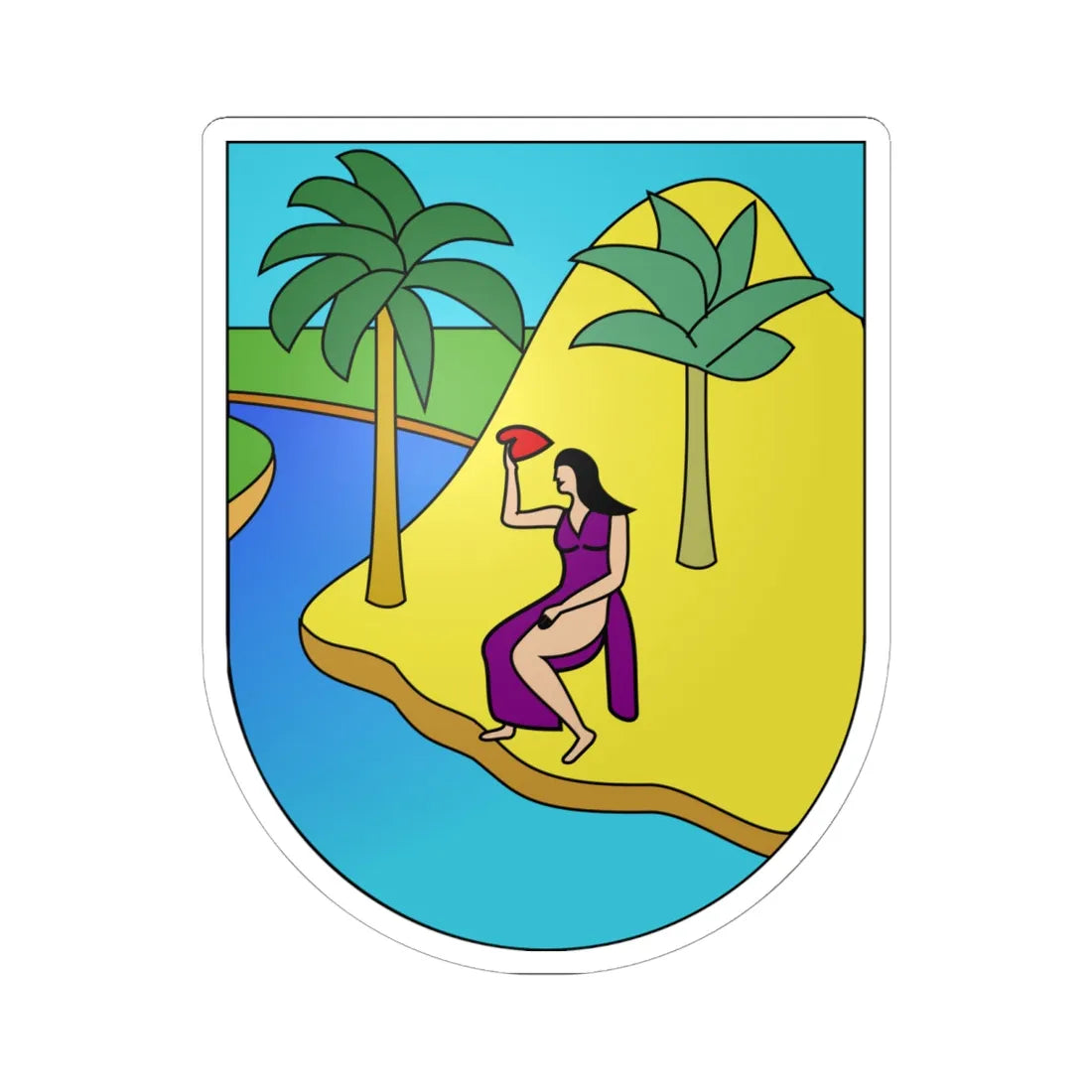 Antioquia-coat of arms (Colombia) (Coat of Arms) STICKER Vinyl Kiss-Cut Decal 6 Inch White - The Sticker Space