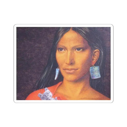 Antoine Tzapoff - Portrait Indians 2 (Native Americans in Art) STICKER Vinyl Kiss-Cut Decal 3 Inch White - The Sticker Space