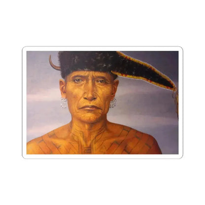 Antoine Tzapoff - Tatouages Osages detail (Native Americans in Art) STICKER Vinyl Kiss-Cut Decal 2 Inch White - The Sticker Space