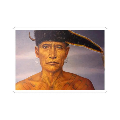 Antoine Tzapoff - Tatouages Osages detail (Native Americans in Art) STICKER Vinyl Kiss-Cut Decal 4 Inch White - The Sticker Space