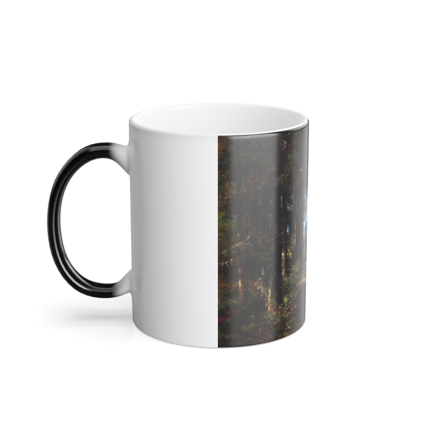 Anton Dieffenbach (1831-1914) Tannenwald (The fir forest) - Oil on Canvas 1888 - Color Changing Mug 11oz-11oz-The Sticker Space