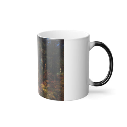 Anton Dieffenbach (1831-1914) Tannenwald (The fir forest) - Oil on Canvas 1888 - Color Changing Mug 11oz-11oz-The Sticker Space