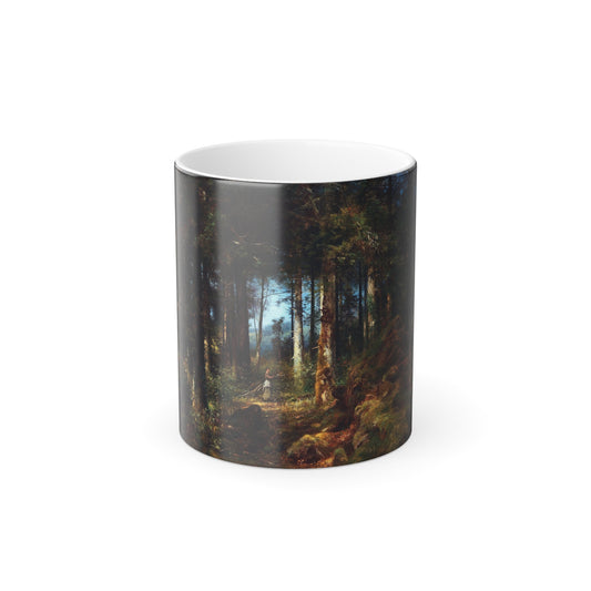 Anton Dieffenbach (1831-1914) Tannenwald (The fir forest) - Oil on Canvas 1888 - Color Changing Mug 11oz-11oz-The Sticker Space