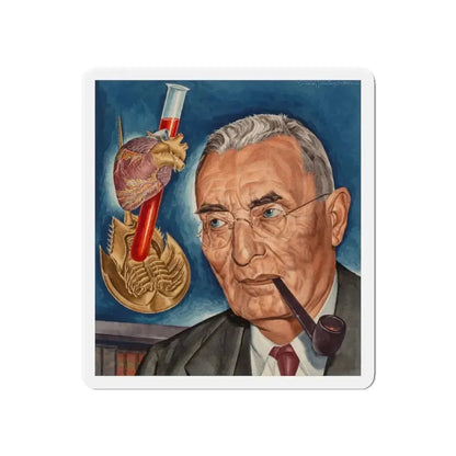 Anton J. Carlson, Time magazine cover, February 10, 1941 (Magazine Illustration) Refrigerator Magnet 5 Inch - The Sticker Space