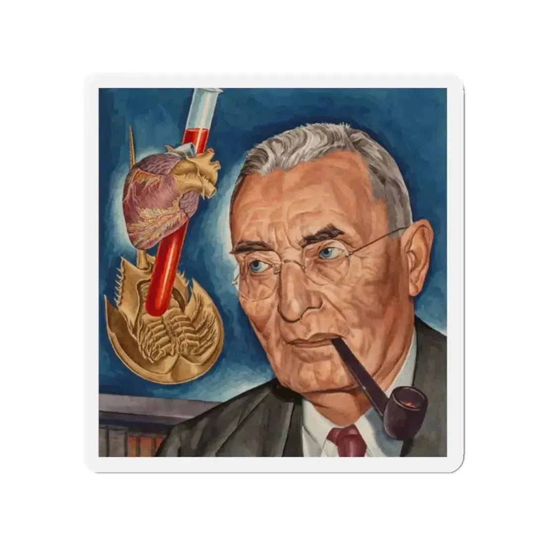 Anton J. Carlson, Time magazine cover, February 10, 1941 (Magazine Illustration) Refrigerator Magnet - The Sticker Space