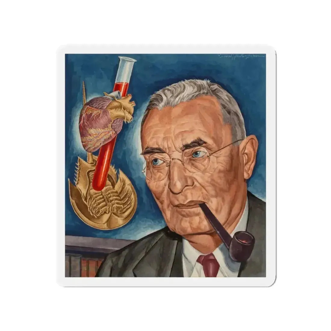 Anton J. Carlson, Time magazine cover, February 10, 1941 (Magazine Illustration) Refrigerator Magnet - The Sticker Space