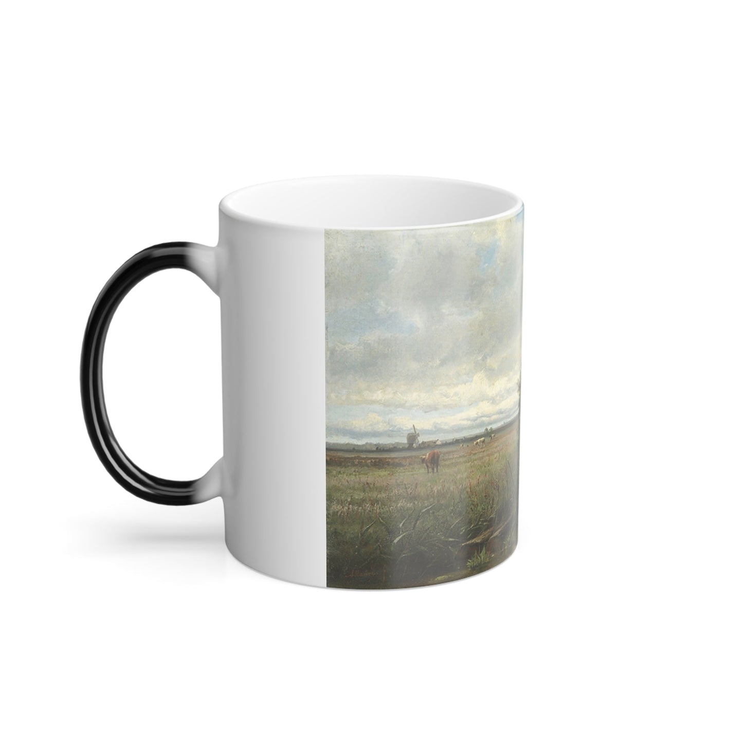 Anton Mauve (1838-1888) Cattle Watering - Color Changing Mug 11oz-11oz-The Sticker Space